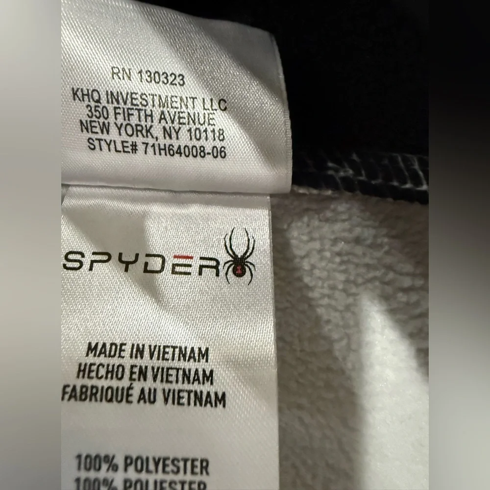 Spyder Bandit Quarter Zip Fleece Lined Performance Jacket Grey Black Mens M